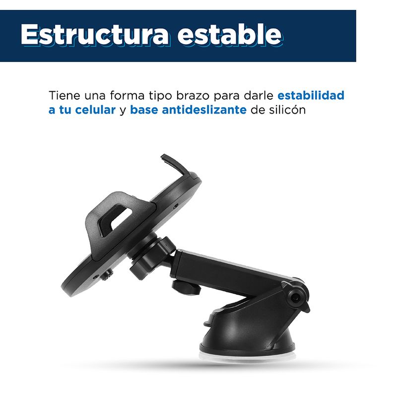 Soporte para teléfono con ventosa para coche, soporte universal