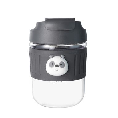 Vaso de Plastico con Pitillo y Tapa de Pico Panda Osos Escandalosos 450 Ml