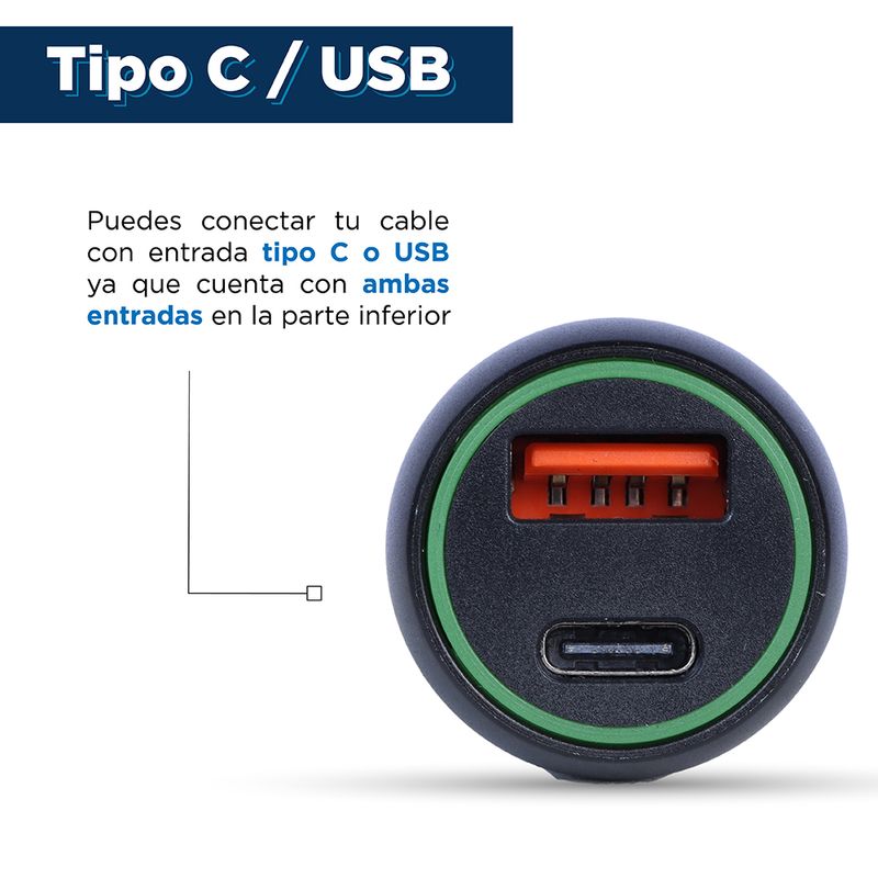Cargador-de-Dos-Salidas-para-Coche-Usb-y-Tipo-C-Modelo-U18-Gris-5-13440