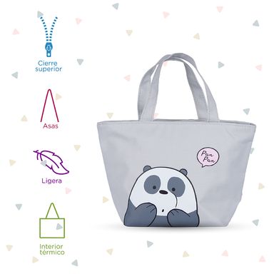 Lonchera Panda Osos escandaloso Mediana Gris