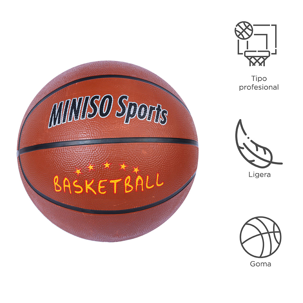 Pelota De Basketball Calsica De Goma Miniso Sports