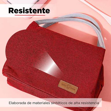 Lonchera de Color Solido de Gran Capacidad Rojo