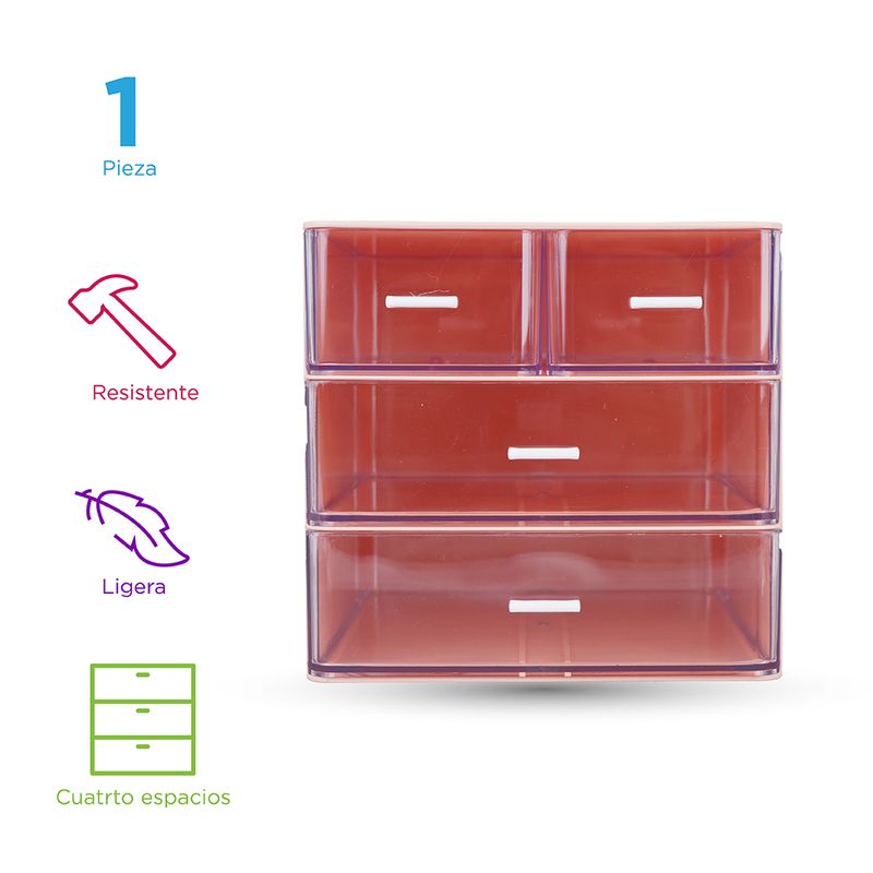 Organizador-de-Escritorio-con-4-Cajones-Rosa-2-13817