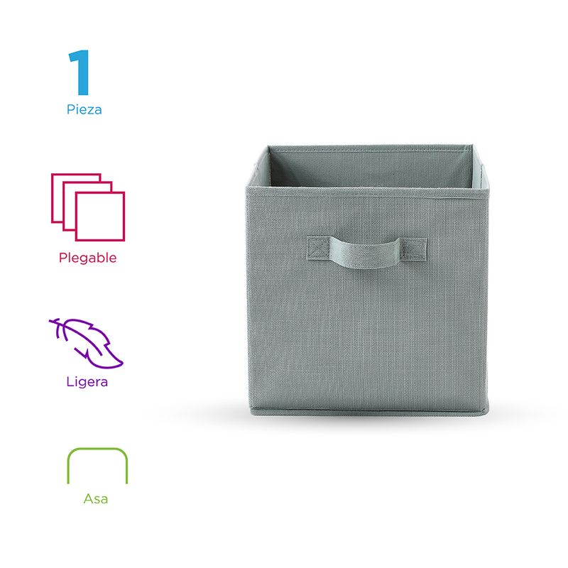 Cubo-de-Almacenamiento-de-Tela-No-Tejida-Gris-2-13830