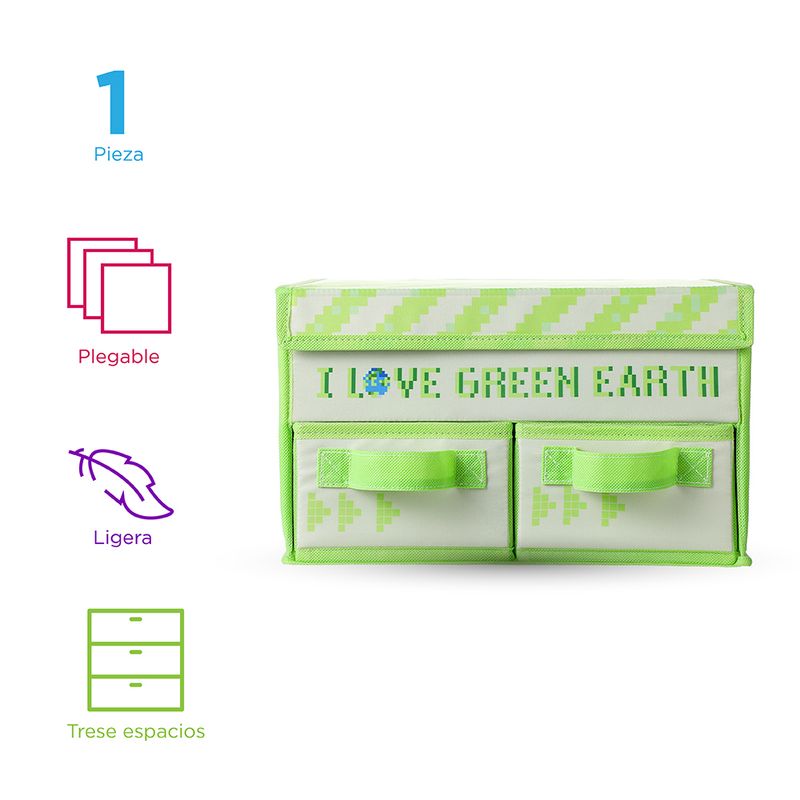 Organizado-de-Tela-con-Cajones-I-Love-Earth-Verde-2-13834