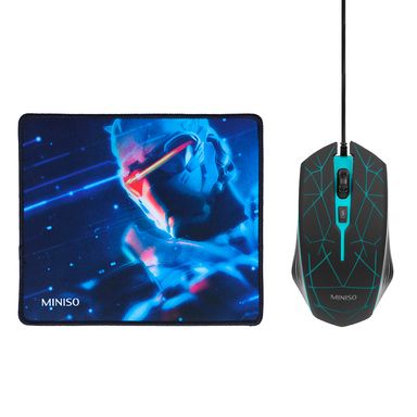 Set de Gaming Colorido Modelo X66 2 Pzas Negro