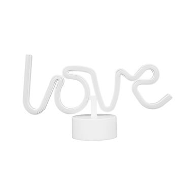 Lampara con Base Separable Love Modelo Fl-Love-01 Luz Rosa
