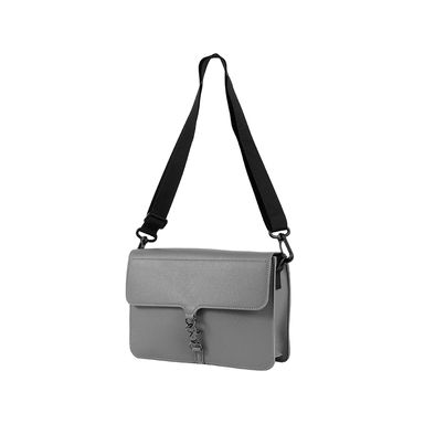 Bolso Cruzado De Cierre De Abrazadera De Metal Gris
