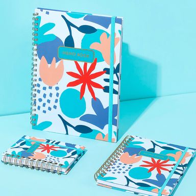 Libreta con Espiral A6 Dazzling World Banda Azul Claro 90 Hojas