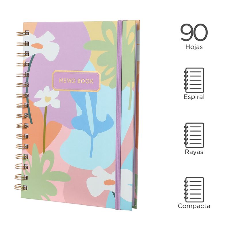 Libreta-con-Espiral-A5-Dazzling-World-Banda-Morada-100-Hojas-3-14730