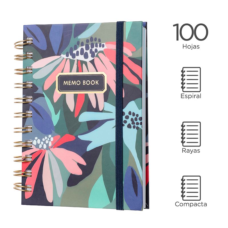 Libreta-con-Espiral-A5-Dazzling-World-Banda-Azul-Obscuro-100-Hojas-3-14729