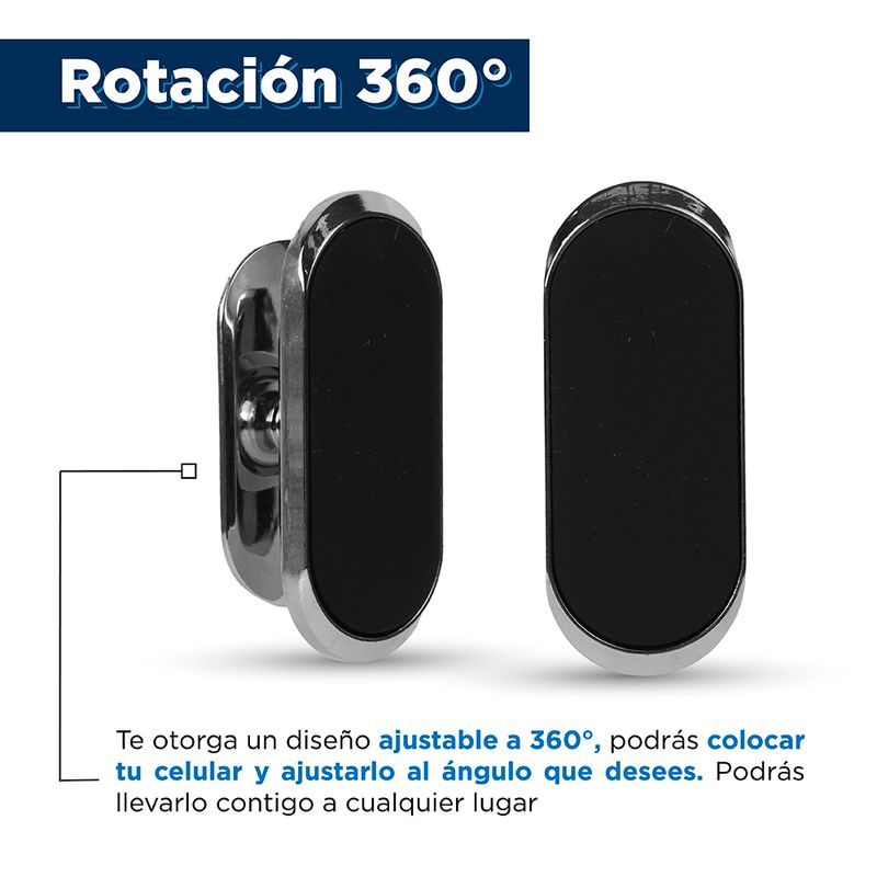 Soporte Para Celular Auto Magnético Giratorio 360