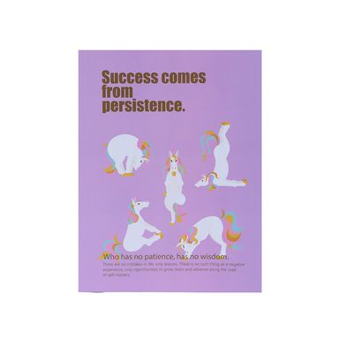 Cuaderno Forrado de Yoga School Season Series de Unicornio 80 Hojas