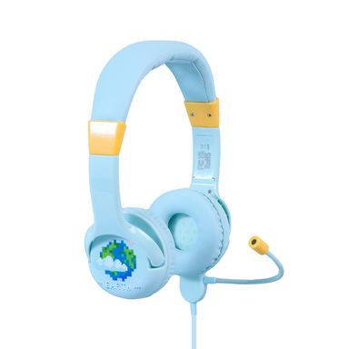 Audifonos de Diadema con Cable y Microfono Boom Modelo Tf 2006 I Love Earth Azul Cielo