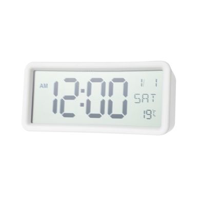 Reloj Despertador Electronico de Pantalla Grande Blanco