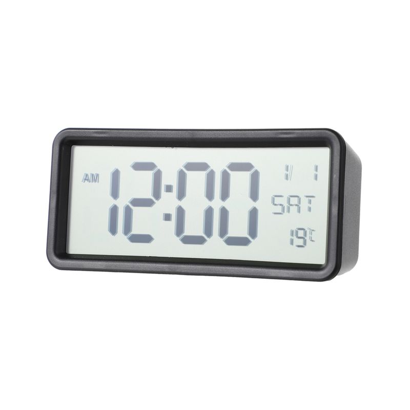 Reloj Despertador Electronico de Pantalla Grande Negro