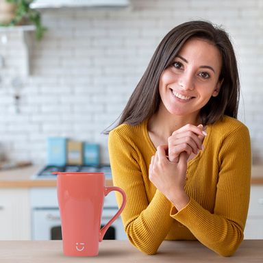 Taza Minimalista de  Gran Capacidad Rosa
