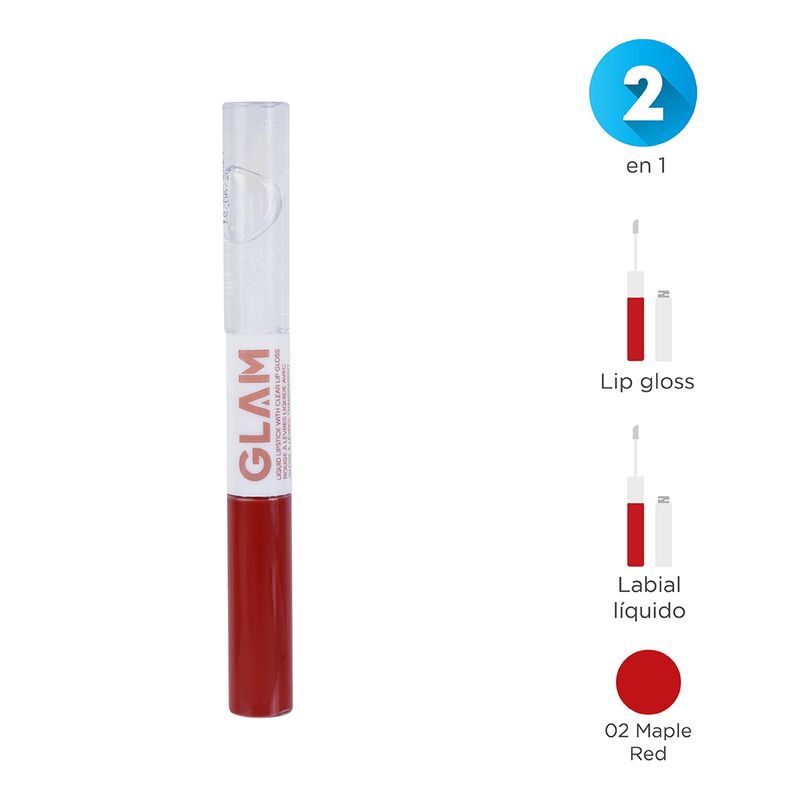 Labial-Liquido-de-Doble-Punta-con-Brillo-Glam-02-Maple-Red-3-15681