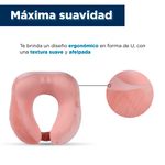 Almohada-en-Forma-de-U-de-Espuma-Viscoelastico-con-Antifaz-para-Dormir-y-Proteccion-de-Cuello-Rojo-Coral-4-15421