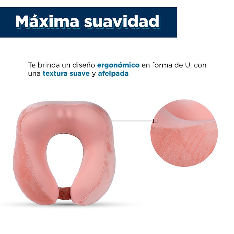 Almohada-en-Forma-de-U-de-Espuma-Viscoelastico-con-Antifaz-para-Dormir-y-Proteccion-de-Cuello-Rojo-Coral-4-15421