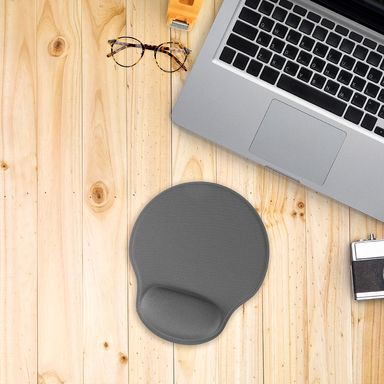 Pad Mouse Soporte Muñecas Un Color  Gris