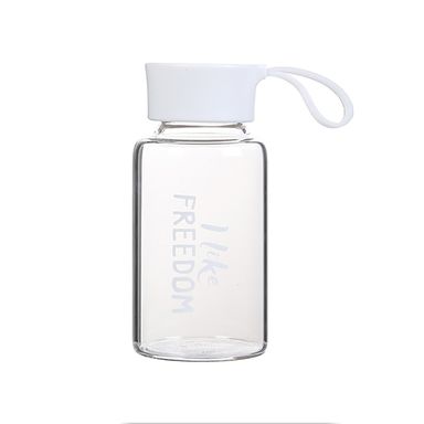 Botella de  Vidrio Resistente de  Moda Blanco
