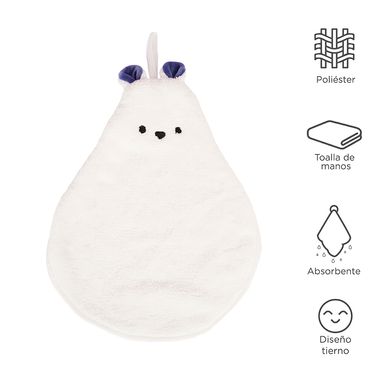 Toalla para Manos en Forma de  Animal   Blanco