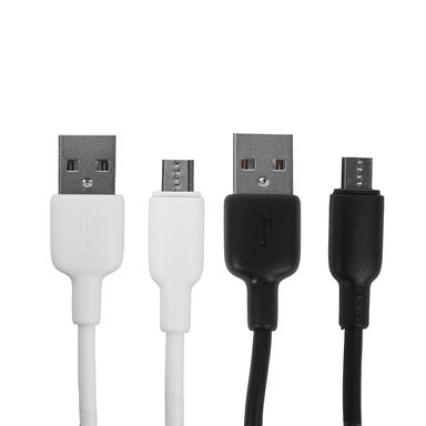 Cargador de  Android 1 Metro Negro y Blanco 2 Pzas