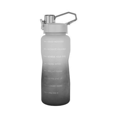 Botella de  Plastico de  Gran Capacidad Colores de gradado con Asa Blanco y Negro 2L