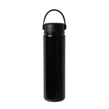 Botella de  Acero Inoxidable con Asa para de portes Negro