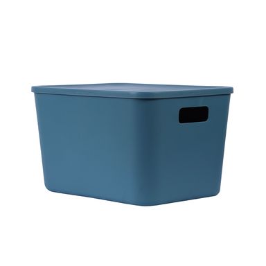 Caja de  Almacenamiento de  La Serie de  Colores con Tapa L Azul