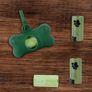 Bolsas para de sechos de  Mascotas de gradables Estuche 3X20 Verde