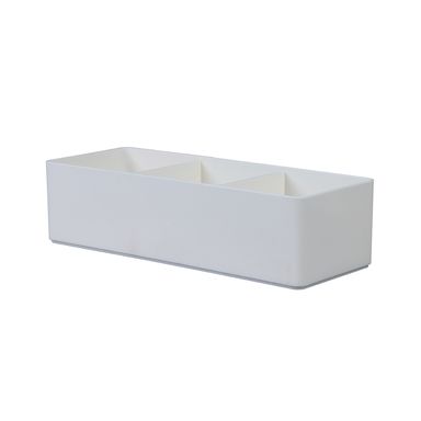 Organizador de  Plastico de  3 Compartimentos Blanco