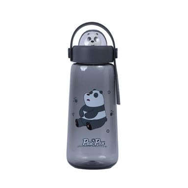 Cilindro de  Plastico We Bare Bears Collection con de coracion Negro