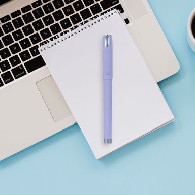 Esfero De Gel De Barril Grueso 0.38 Mm  Tinta Negra   Purpura