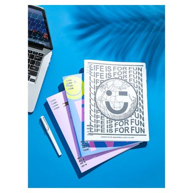 Cuaderno Loose Leaf Happy Earth Series  40 Hojas Life Is For Fun