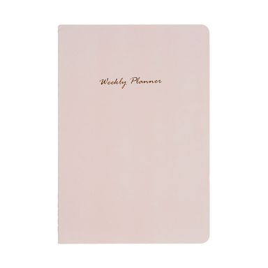 Cuaderno Estampado Con Planner Semanal Rosa  32 Hojas