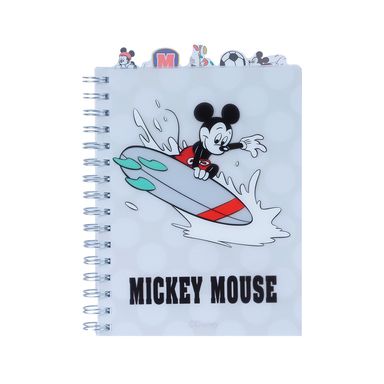 Cuaderno De Mickey Mouse Sports Collecion Con Separadores  120 Hojas  Gris