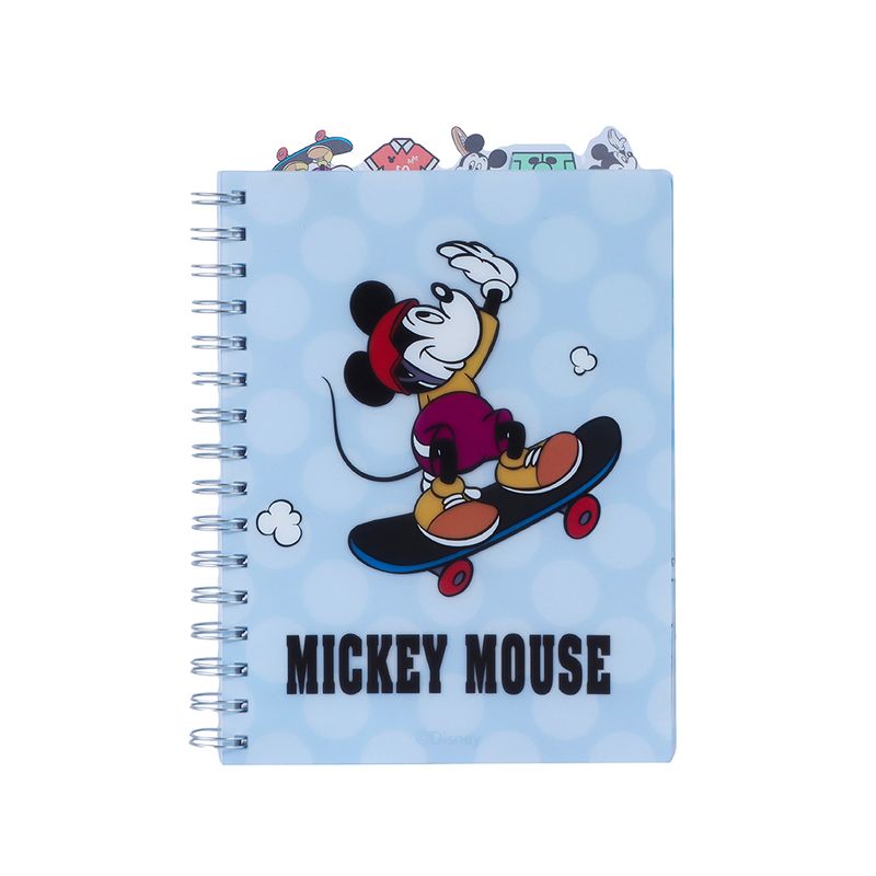 Cuaderno De Mickey Mouse Sports Collecion Con Separadores 120 Hojas Azul