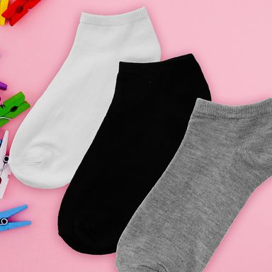 Medias para mujer  Color Negro Blanco Gris 6 Pares