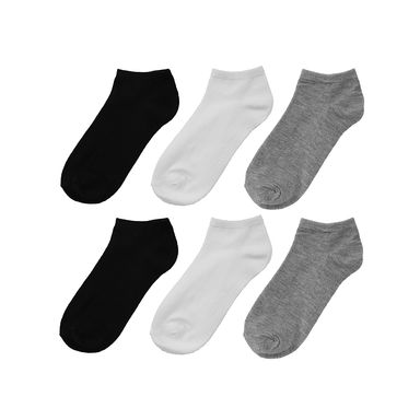 Medias para Hombre Color Negro blanco gris 6 Pzas
