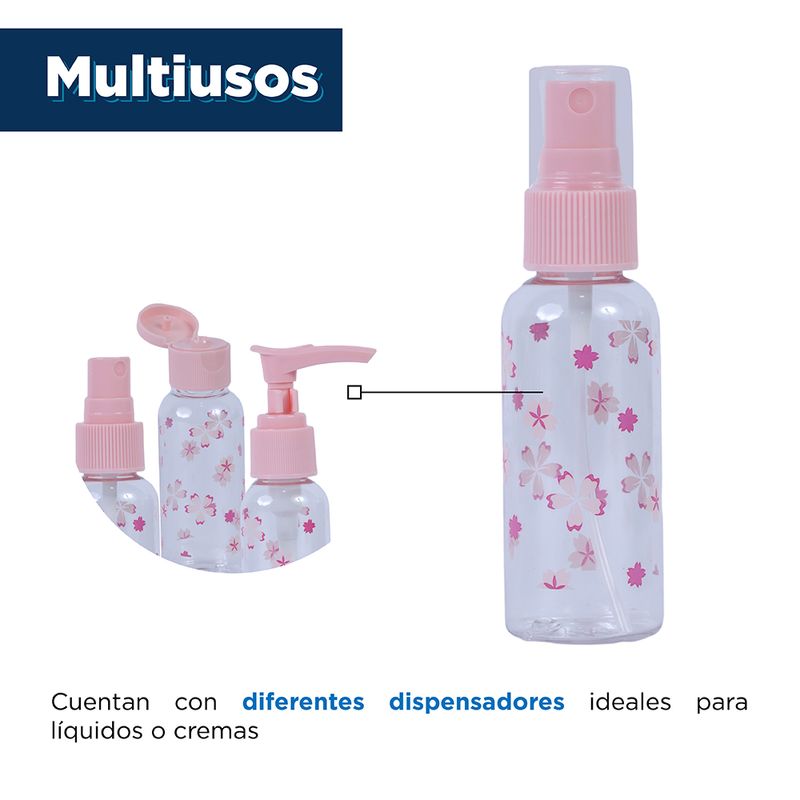 Set Botellas De Viaje Sakura Blossom - Viajes - Miniso en Línea