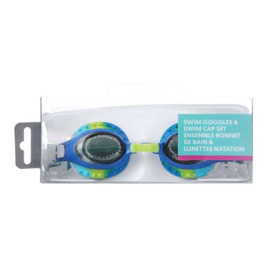 Googles de Natacion para Niños con  Gorro Polarizado Ocean Series Verde  Azul