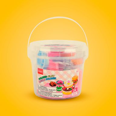Plastilina con Caja de Plastico Miniso