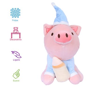 Peluche de Juguete Pajamas Pig Series Botella de Leche