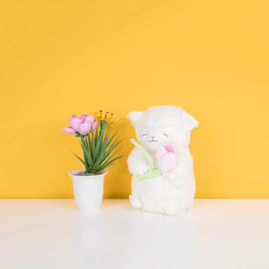 Peluche Cordero Series Warm White Con Tulipan Miniso