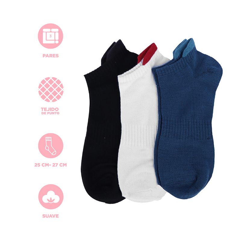 Medias-para-Hombre-Miniso-Contraste-de-Color-3-Pares-3-16287