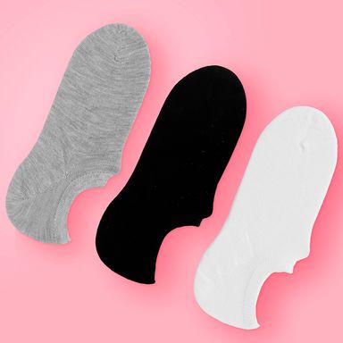 Protector de Pie para Hombre Control de Olores 3 Pares Miniso Color Blanco Gris Negro