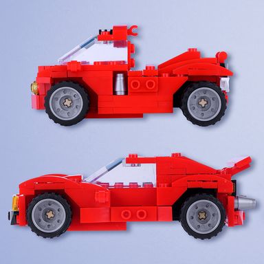 Bloques Miniboy Bloques de Construccion de Coches de Carreras 2 en 1  Rojo  Miniso