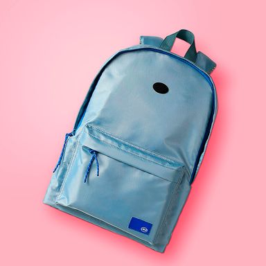 Mochila Basica Miniso con Detalles en Contraste Gris
